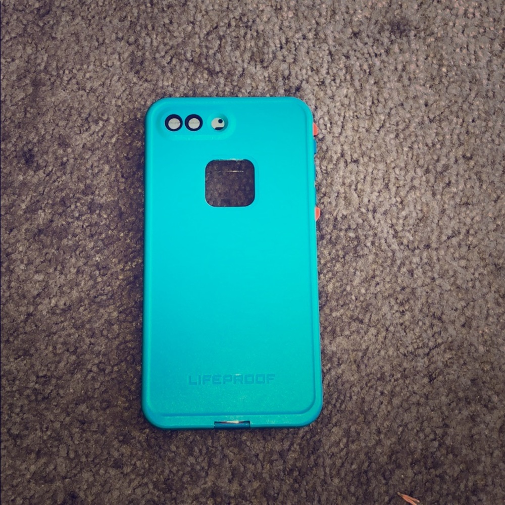 7/8 Plus Blue and Orange LifeProof phone case